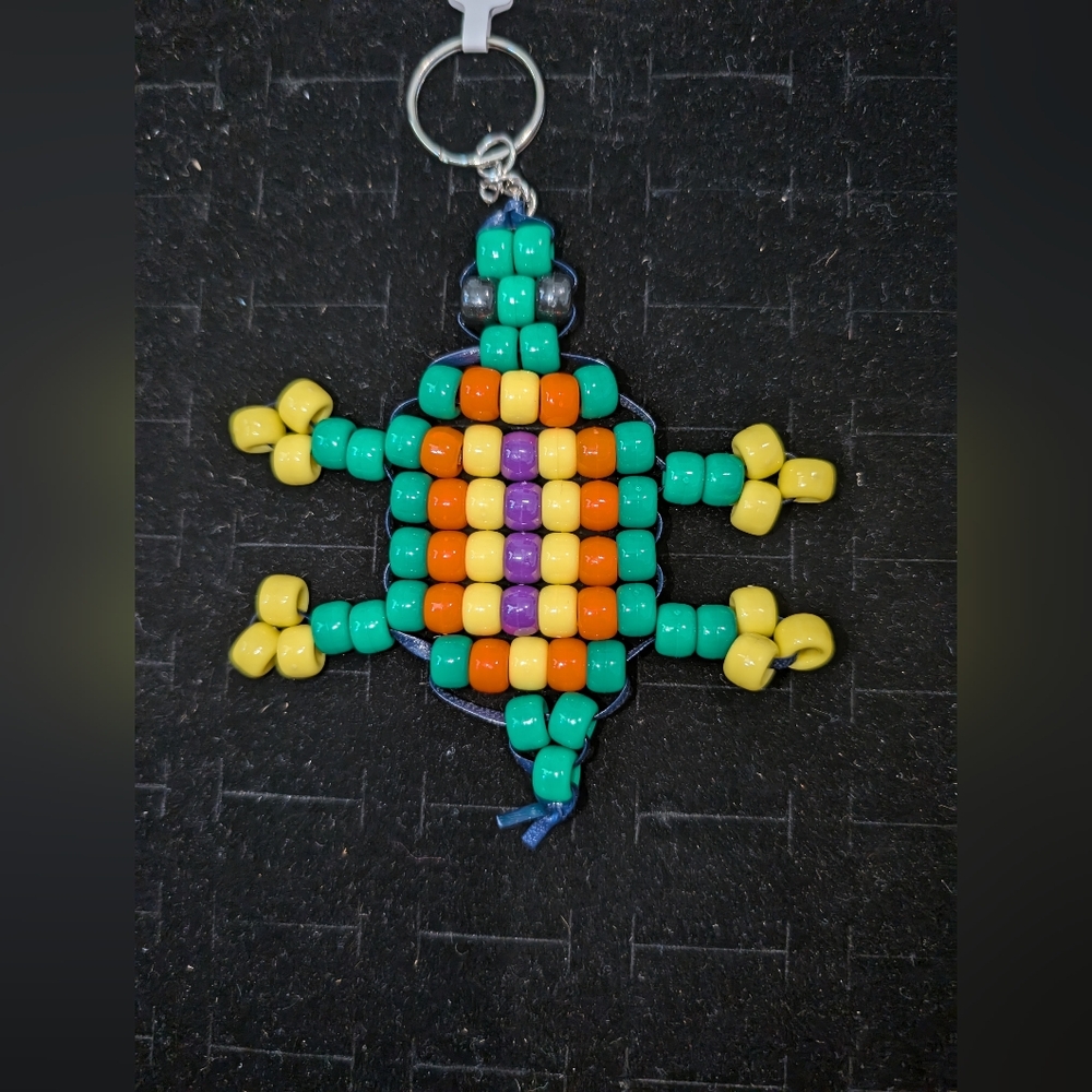 Handmade bead pet keychain Turtle